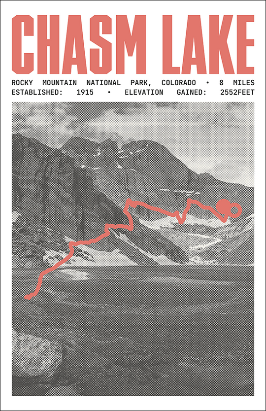 Chasm Lake Poster | Rocky Mountain National Park Prints
