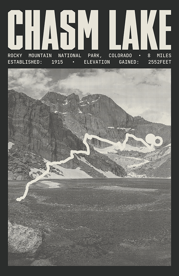 Chasm Lake Poster | Rocky Mountain National Park Prints