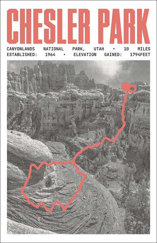 Chesler Park Loop Trail Poster | Canyonlands National Park Prints