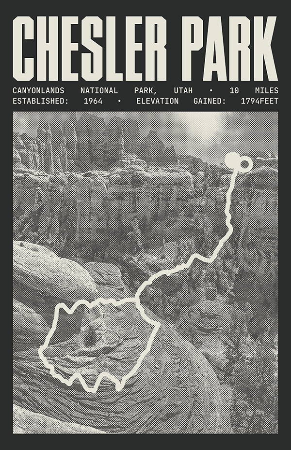 Chesler Park Loop Trail Poster | Canyonlands National Park Prints