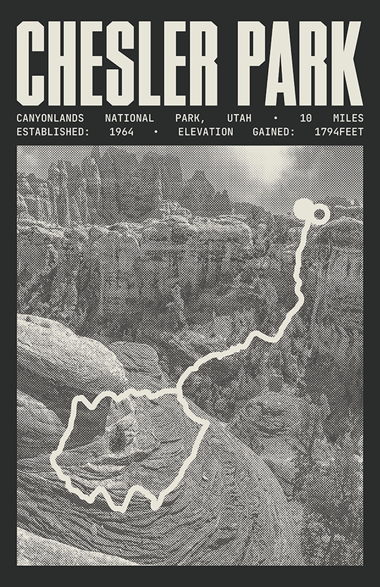 Chesler Park Loop Trail Poster | Canyonlands National Park Prints