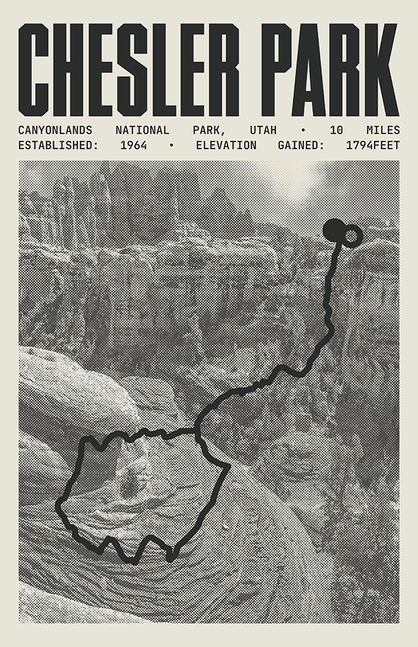 Chesler Park Loop Trail Poster | Canyonlands National Park Prints