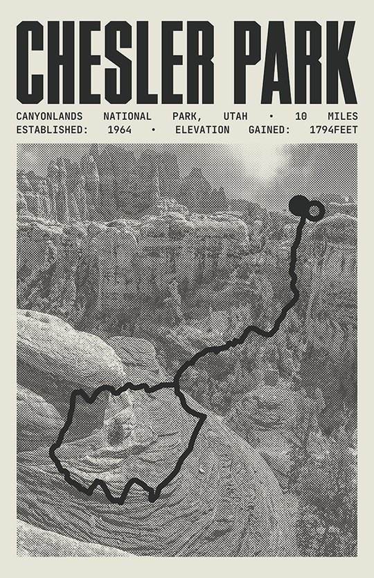 Chesler Park Loop Trail Poster | Canyonlands National Park Prints