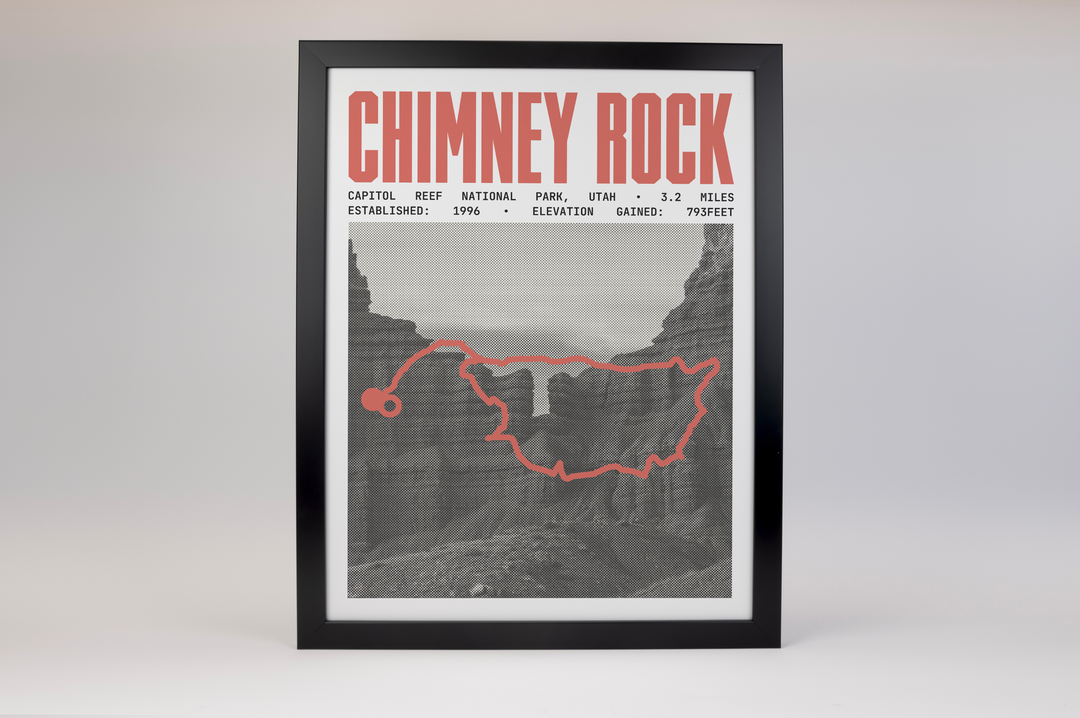 Chimney Rock Trail Poster | Capitol Reef National Park Prints
