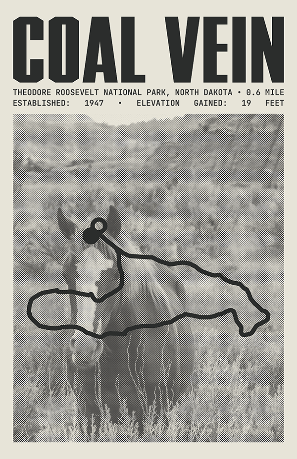 Coal Vein Trail Poster | Theodore Roosevelt National Park Prints