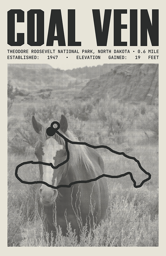 Coal Vein Trail Poster | Theodore Roosevelt National Park Prints