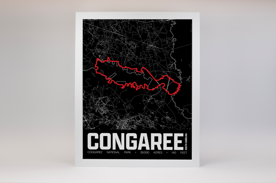 Congaree National Park – Perimeter Map Print