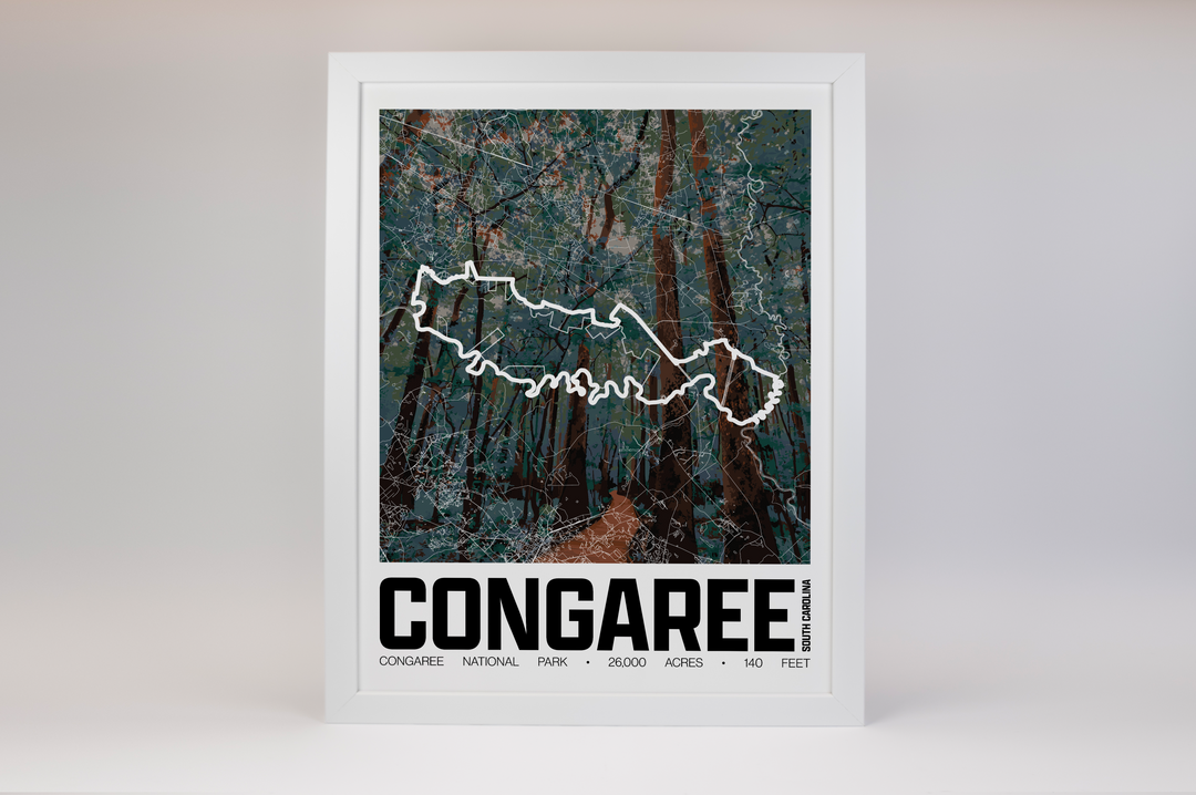 Congaree National Park – Perimeter Map Print