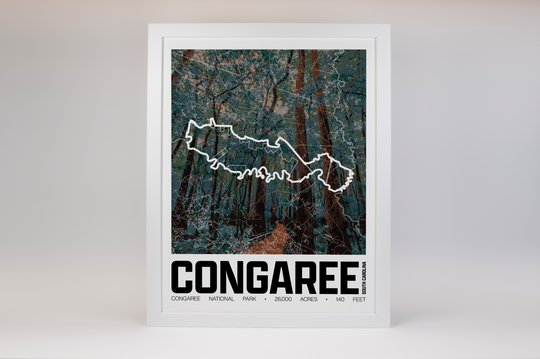 Congaree National Park – Perimeter Map Print