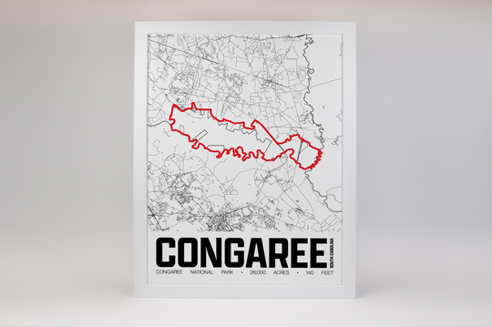 Congaree National Park – Perimeter Map Print