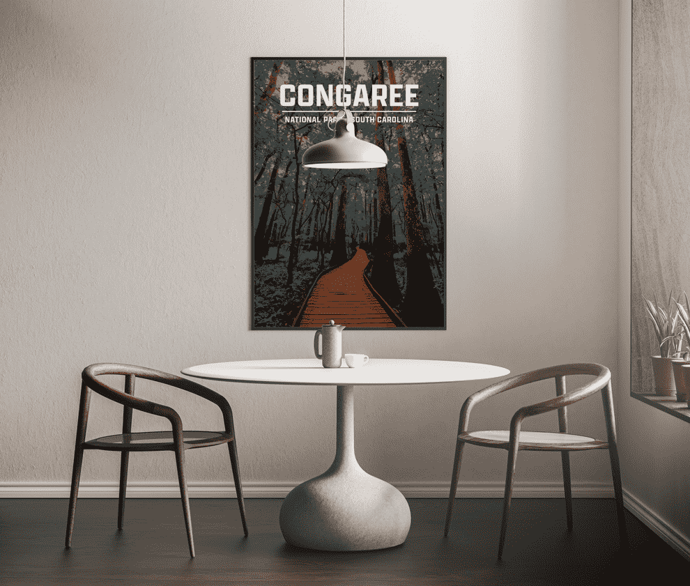 Congaree National Park Print | Vintage Style