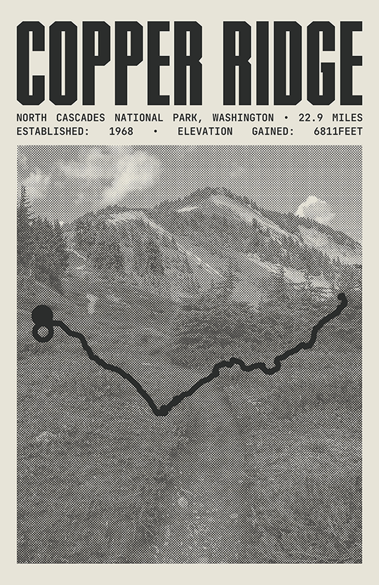 Copper Ridge Trail Poster | North Cascades National Park Prints