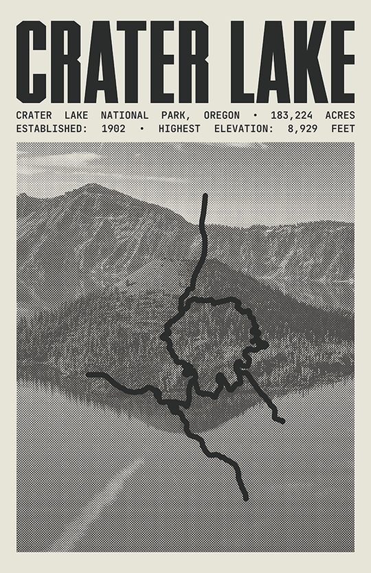 Crater Lake National Park Poster