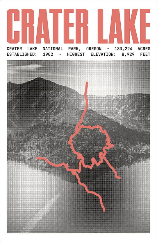 Crater Lake National Park Poster
