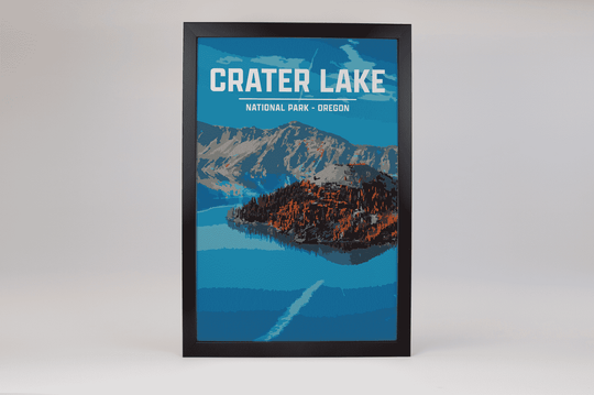 Crater Lake National Park Print | Vintage Style