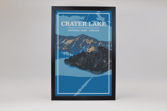 Crater Lake National Park Print | Vintage Style