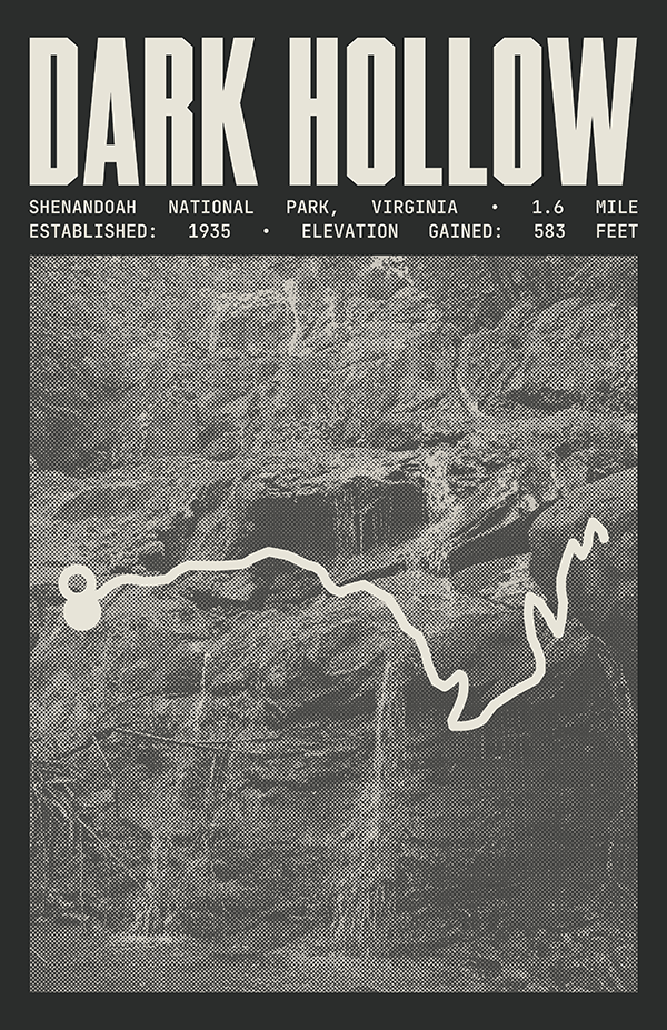 Dark Hollow Falls Trail Poster | Shenandoah National Park Prints