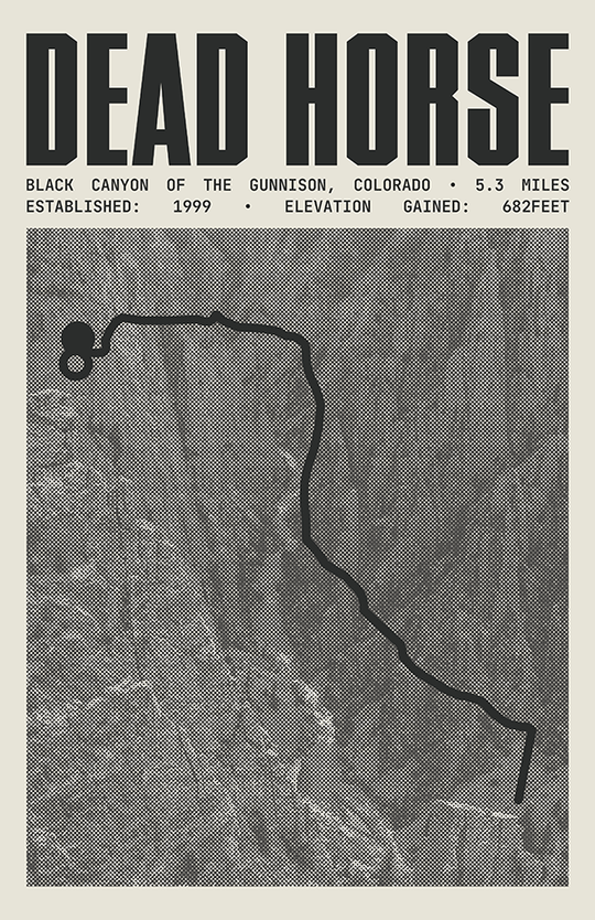 Dead Horse Trail Poster | Black Canyon of the Gunnison National Park Prints