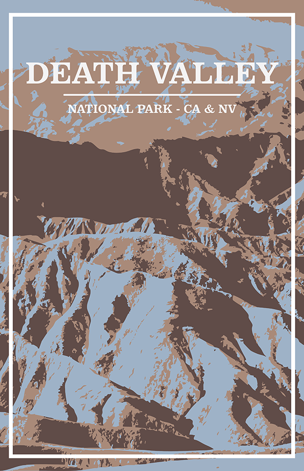 Death Valley National Park Print | Vintage Style