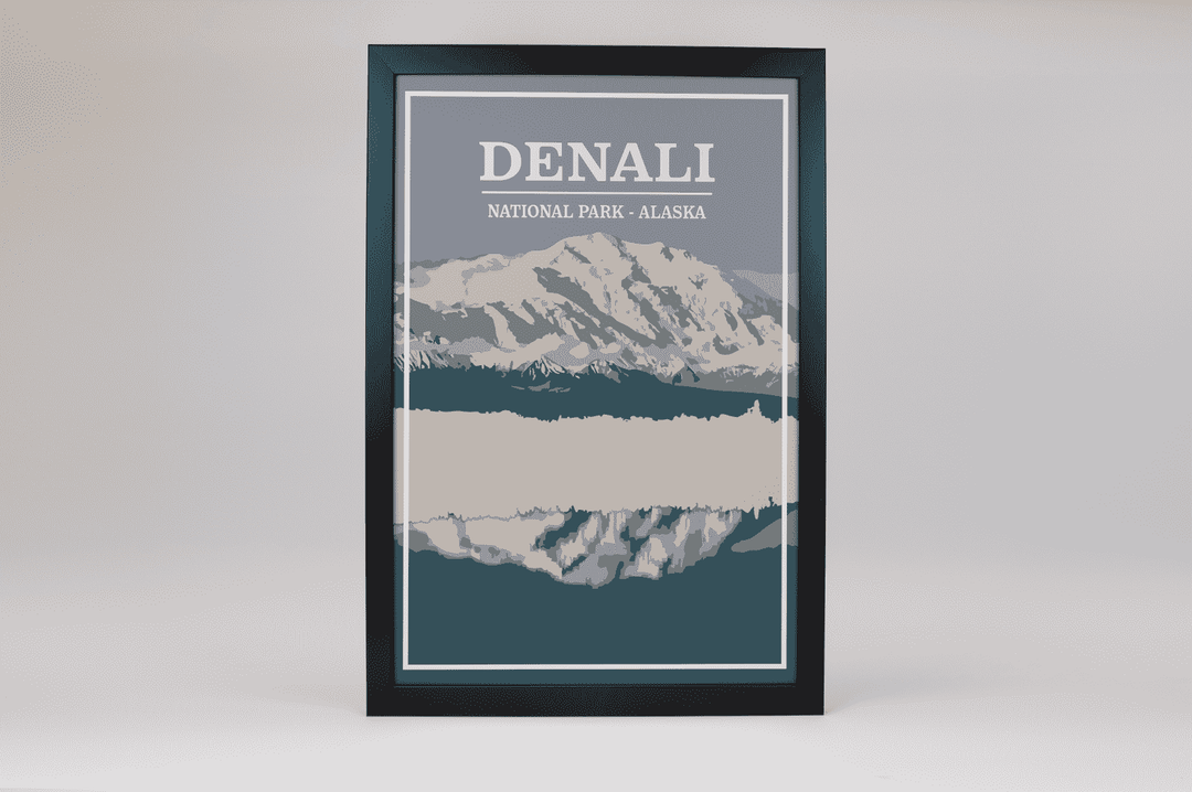 Denali National Park Print | Vintage Style