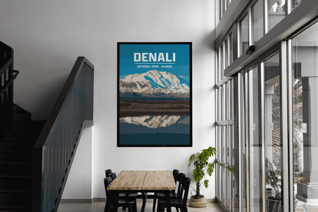 Denali National Park Print | Vintage Style