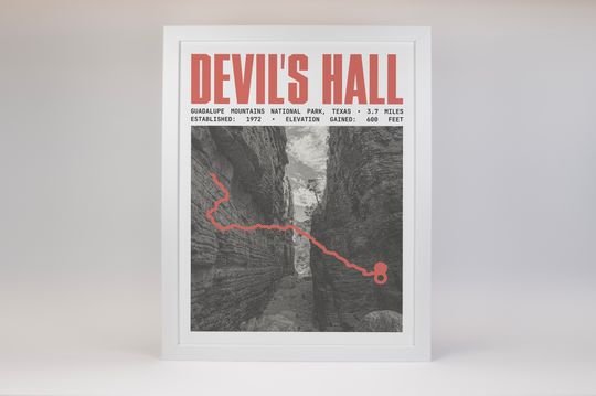 Devil's Hall Trail Poster | Guadalupe Mountains National Park Prints