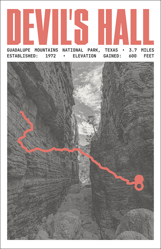 Devil's Hall Trail Poster | Guadalupe Mountains National Park Prints