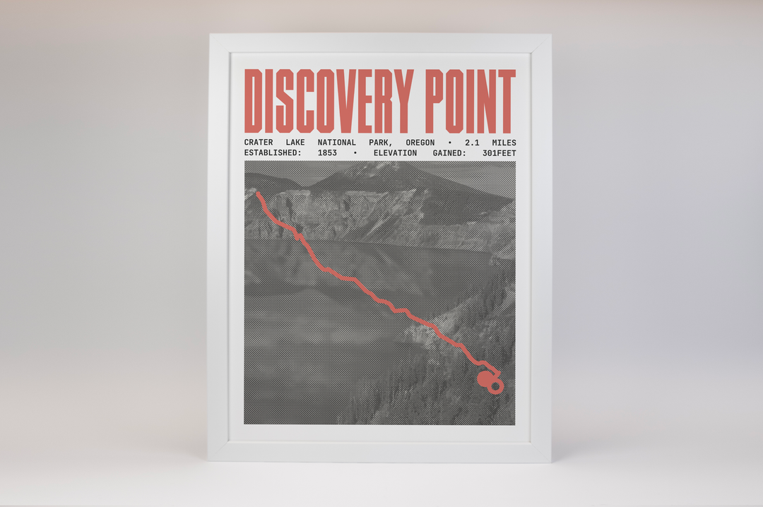 Discovery Point Trail Poster | Crater Lake National Park Prints