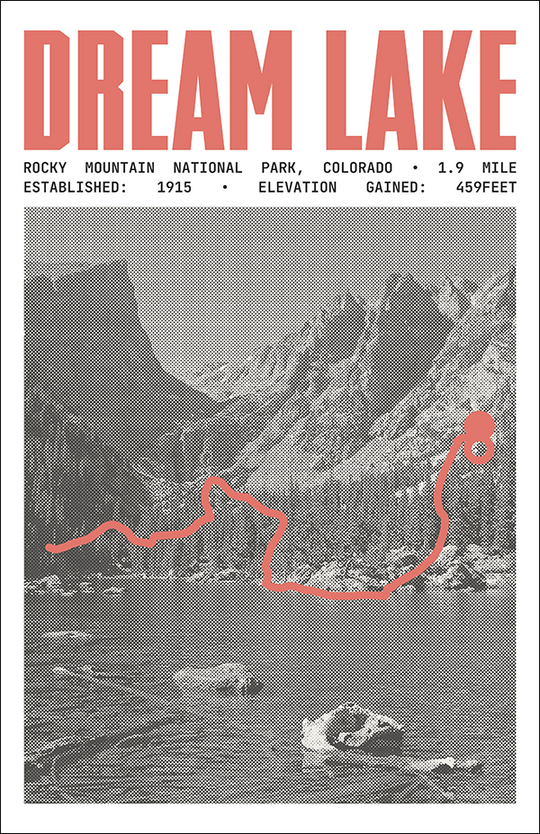 Dream Lake Trail Poster | Rocky Mountain National Park Prints