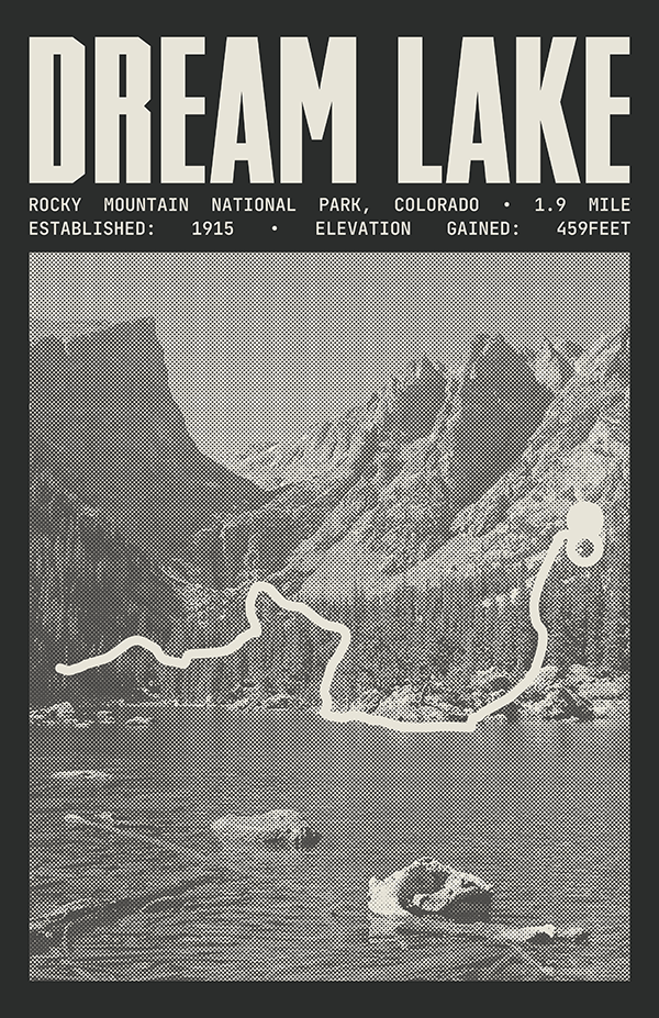 Dream Lake Trail Poster | Rocky Mountain National Park Prints