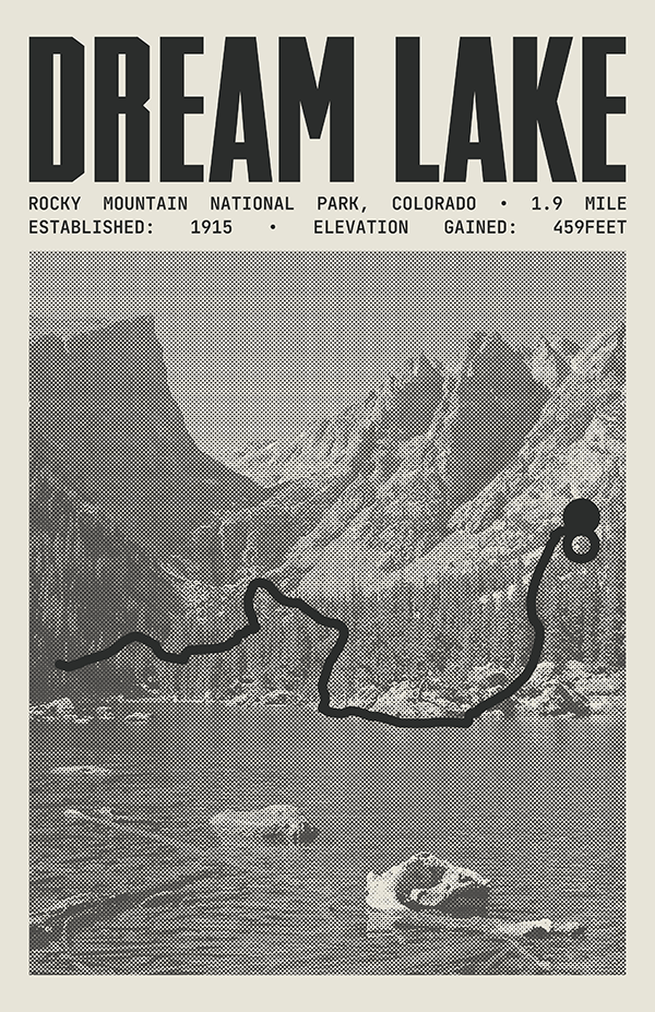 Dream Lake Trail Poster | Rocky Mountain National Park Prints