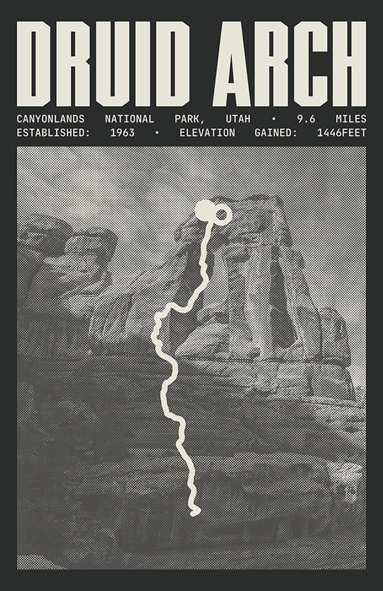 Druid Arch Trail Poster | Canyonlands National Park Prints