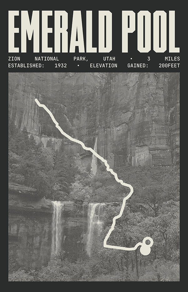 Emerald Pool Trail Poster | Zion National Park Prints