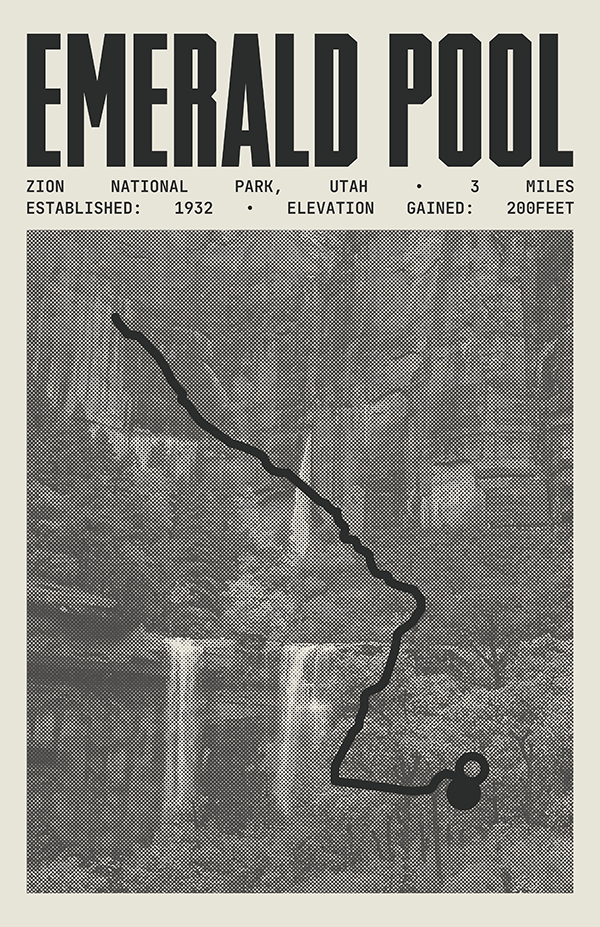 Emerald Pool Trail Poster | Zion National Park Prints