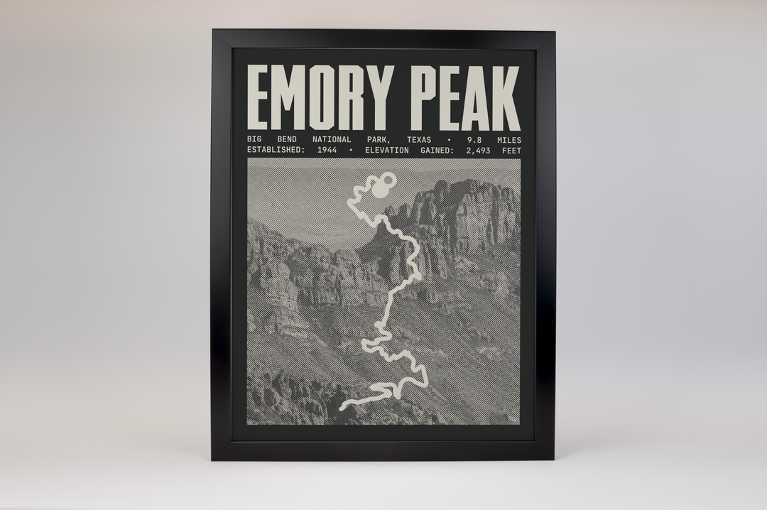 Emory Peak Trail Poster | Big Bend National Park Prints