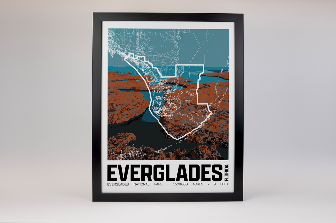 Everglades National Park – Perimeter Map Print