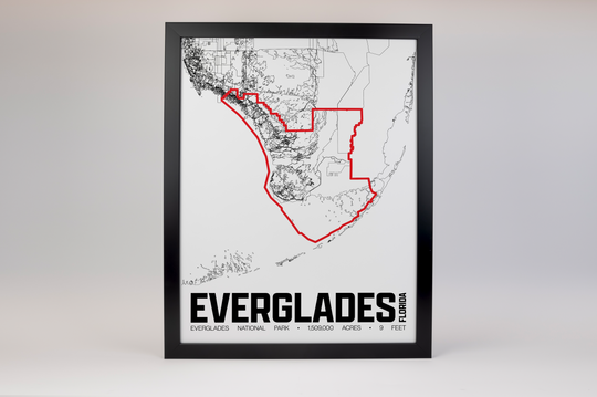 Everglades National Park – Perimeter Map Print