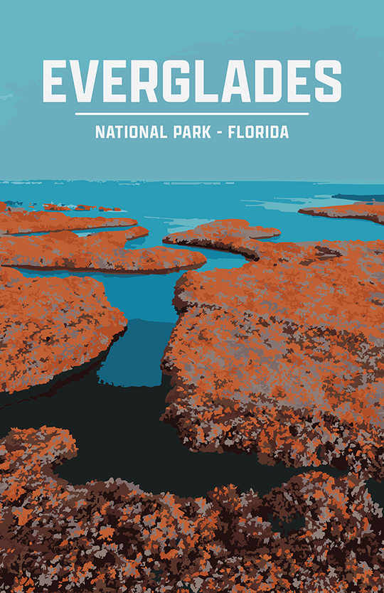 Everglades National Park Print | Vintage Style