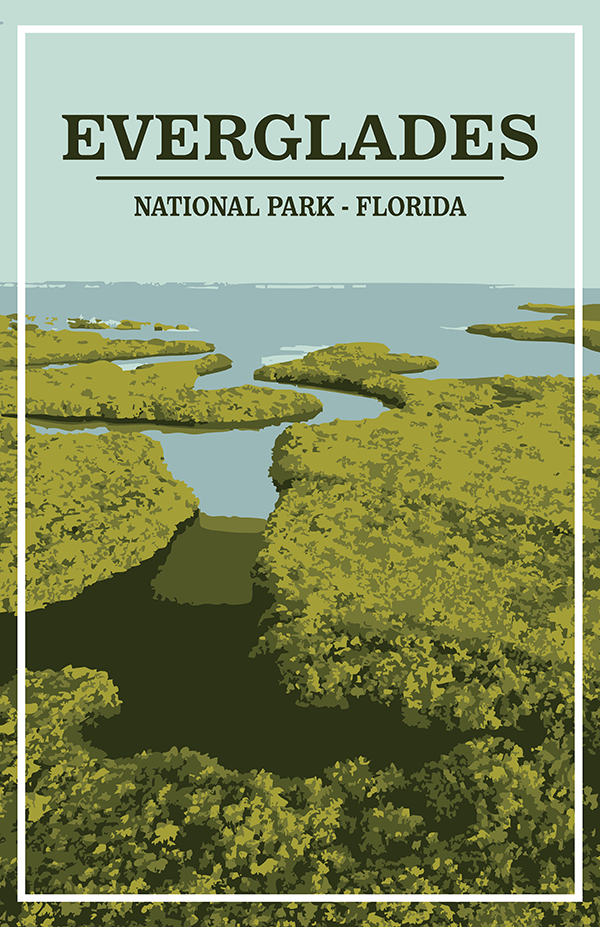 Everglades National Park Print | Vintage Style