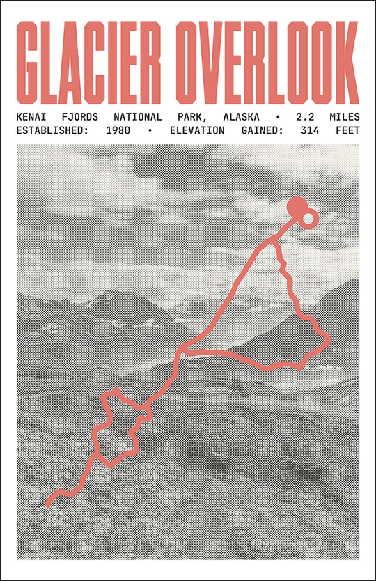 Exit Glacier View and Overlook Loop Poster | Kenai Fjords National Park Prints