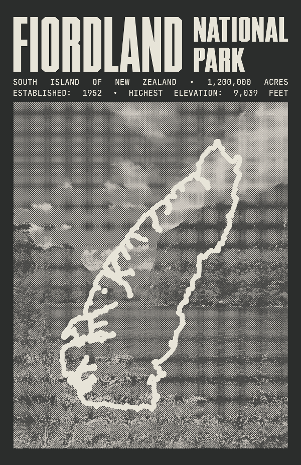 Fiordland National Park Poster