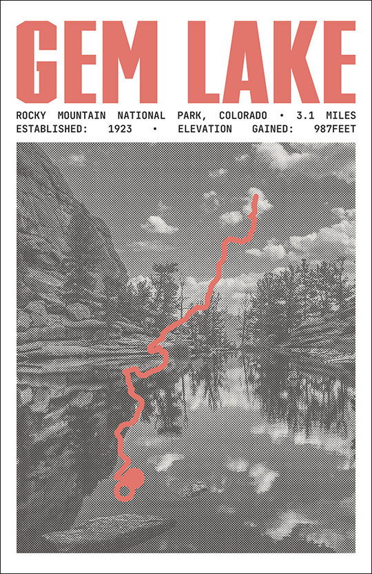 Gem Lake Trail Poster | Rocky Mountain National Park Prints