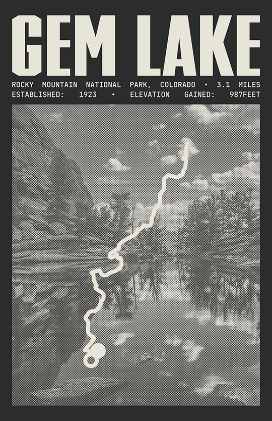 Gem Lake Trail Poster | Rocky Mountain National Park Prints