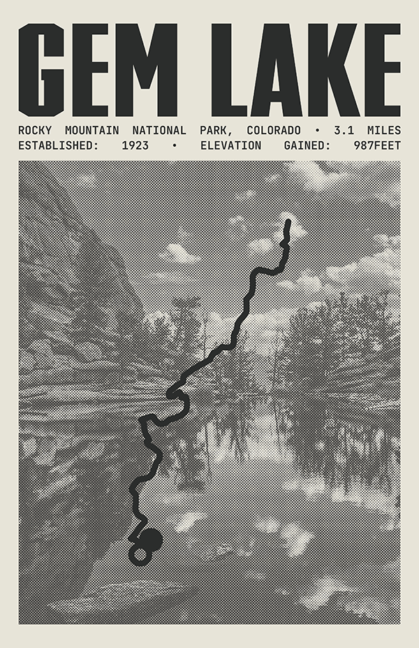 Gem Lake Trail Poster | Rocky Mountain National Park Prints