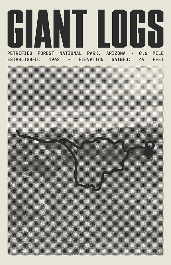 Giant Logs Trail Poster | Petrified Forest National Park Prints