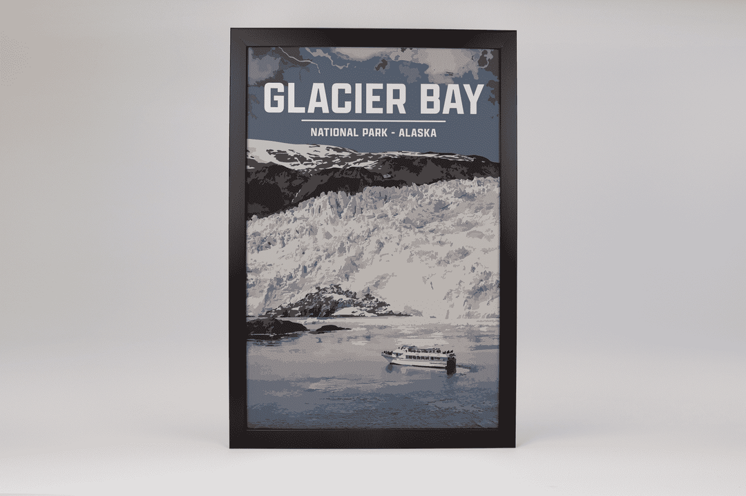 Glacier Bay National Park Print | Vintage Style