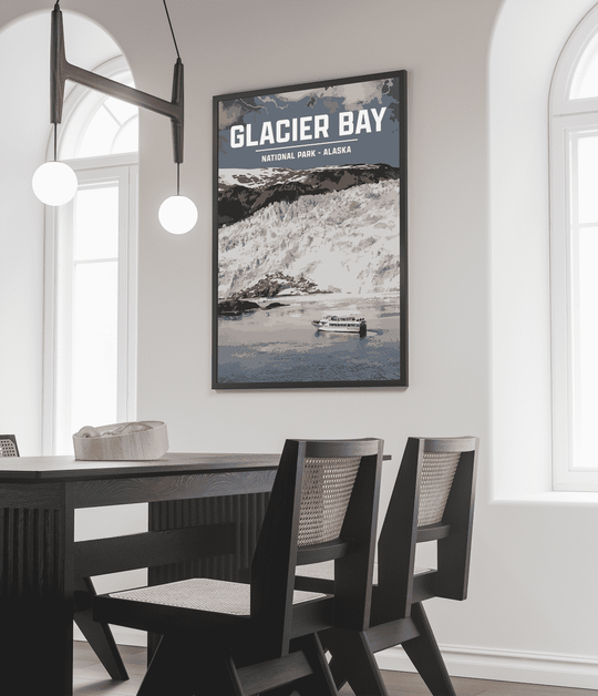 Glacier Bay National Park Print | Vintage Style