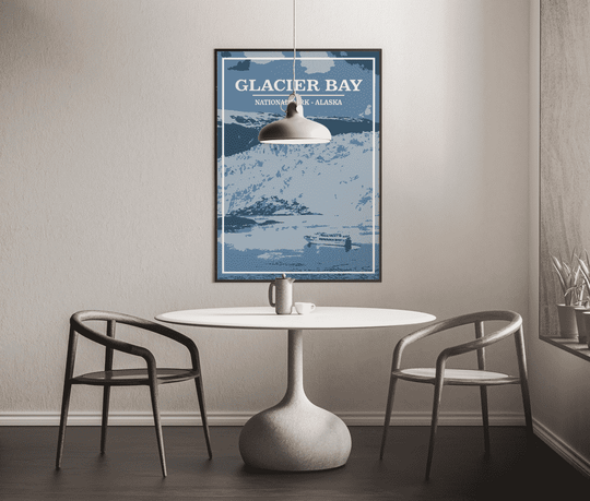 Glacier Bay National Park Print | Vintage Style