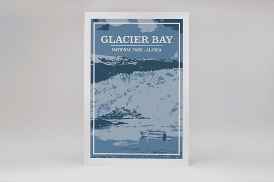 Glacier Bay National Park Print | Vintage Style