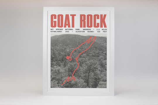 Goat Rock Trail Poster | Hot Springs National Park Prints